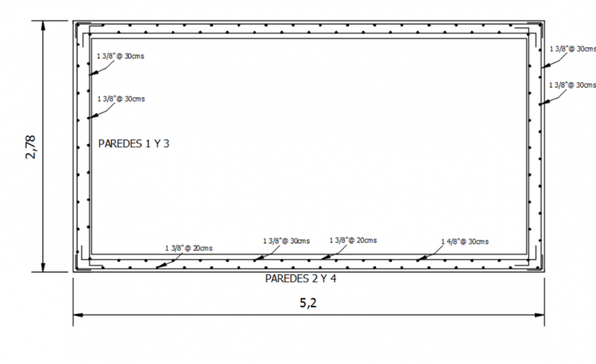 Drawing of structural armed of high tank detail AutoCAD file
