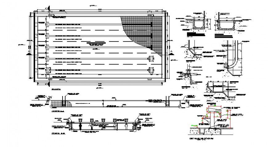 Drawing of structures 2d view autocad file