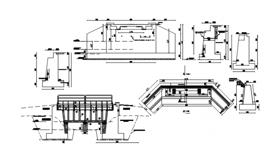 Drawing of substructure 2d details AutoCAD file