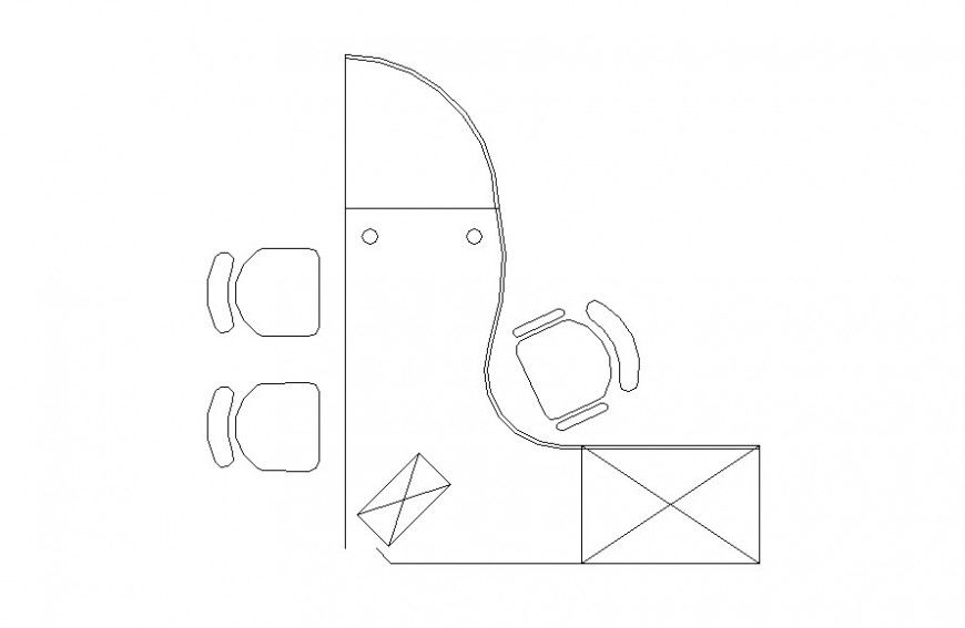 Drawing of table 2d model AutoCAD file