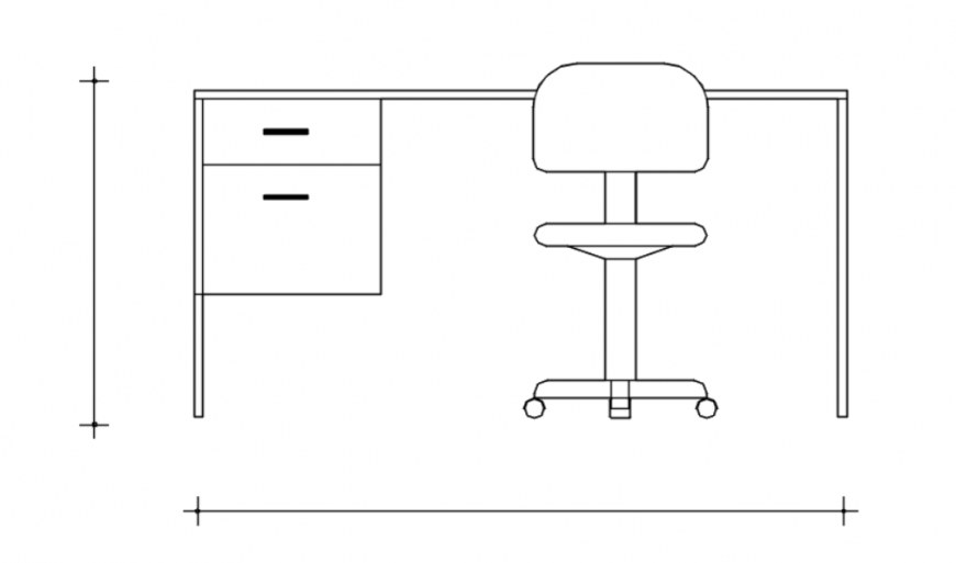 Drawing of table and chairs 2d details autocad file