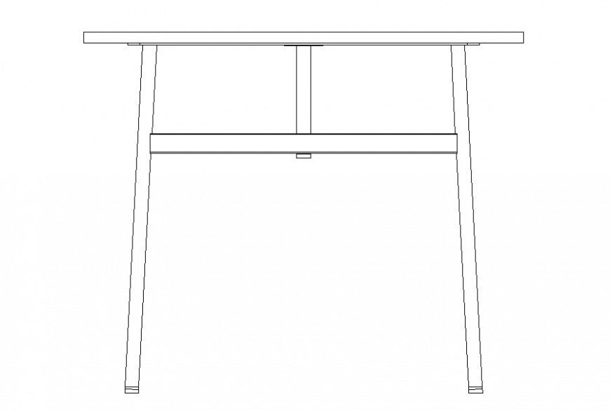 2D CAD Block of Table Furniture Layout in AutoCAD File