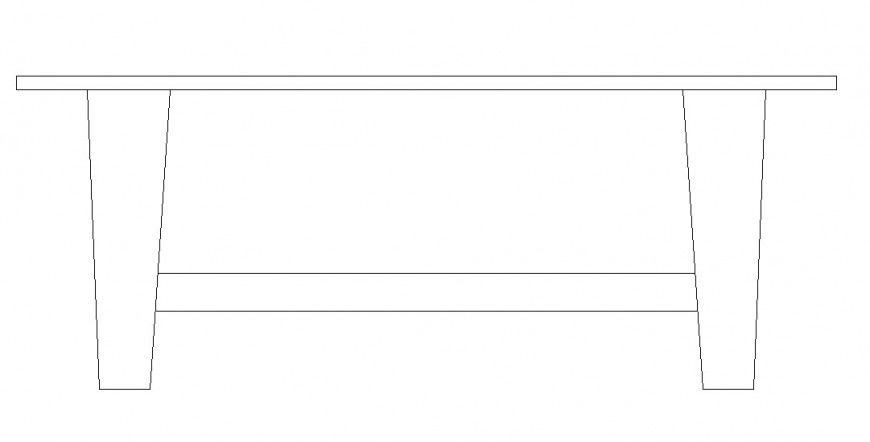 Drawing of table furniture block