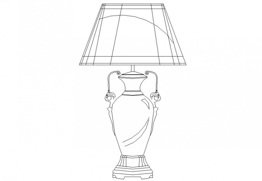 Drawing of table lamp AutoCAD file