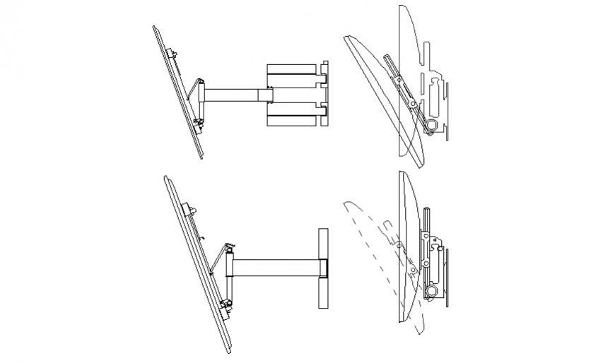 Television Unit Detail Drawing in AutoCAD DWG | Cadbull