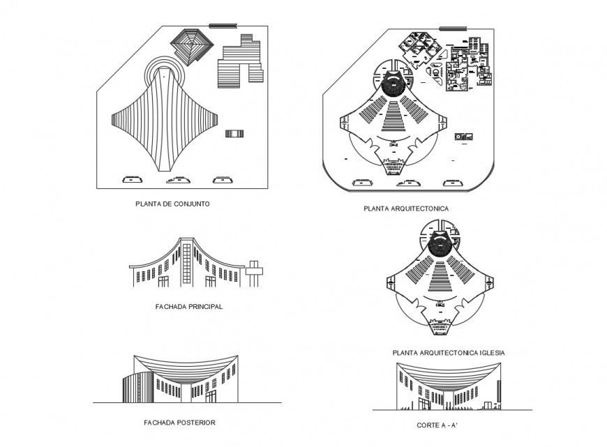 Drawing of temple details AutoCAD file