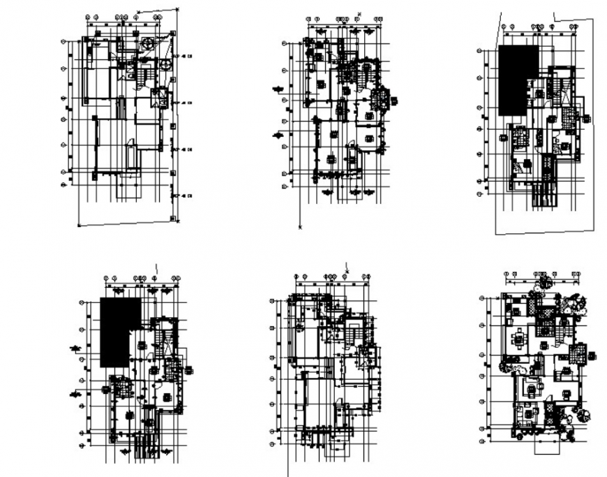 Drawing of the house design 2d detail model AutoCAD file
