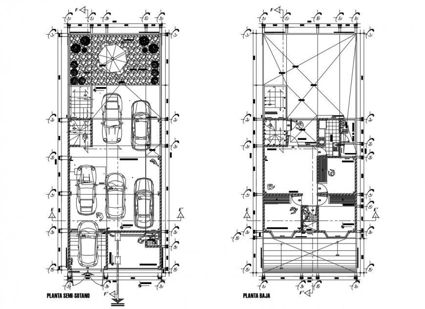 Drawing of the house half interest 2d details AutoCAD file
