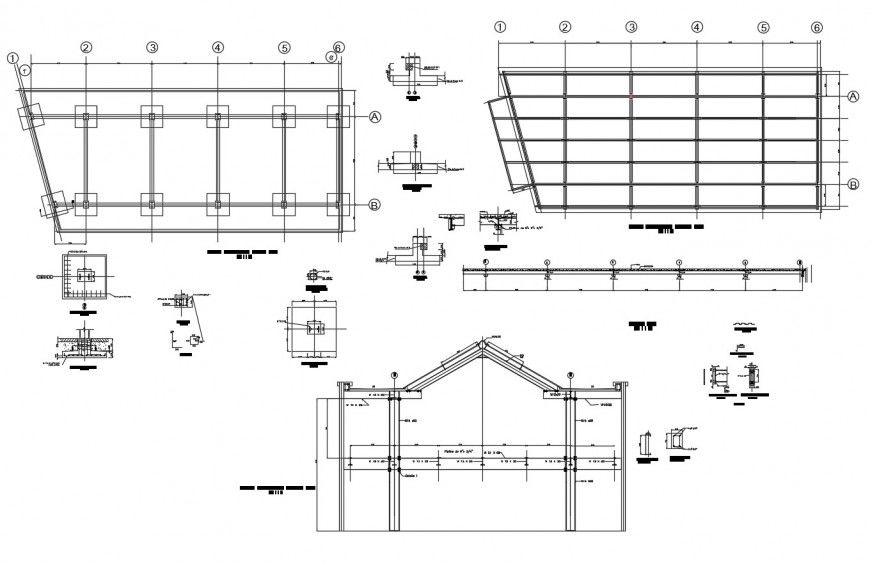 Drawing of the structure of office building AutoCAD file