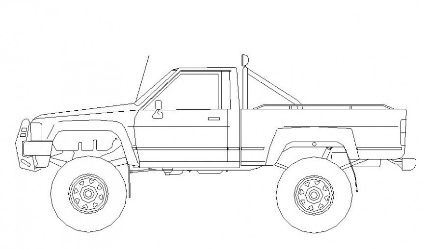 Drawing of transportation vehicle AutoCAD file
