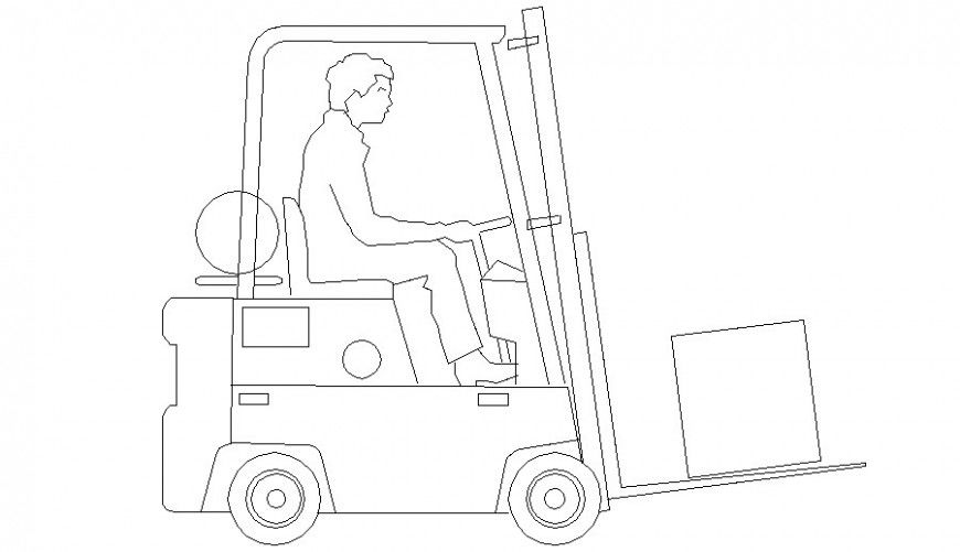 Drawing of transporter trolley mini vehicle AutoCAD file