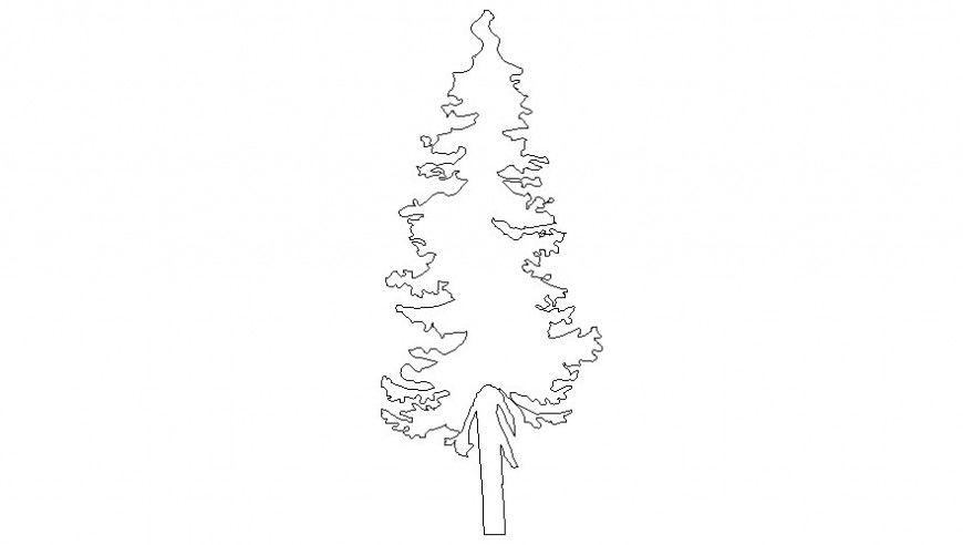 Drawing of trees and plants 2d view landscaping block in autocad software