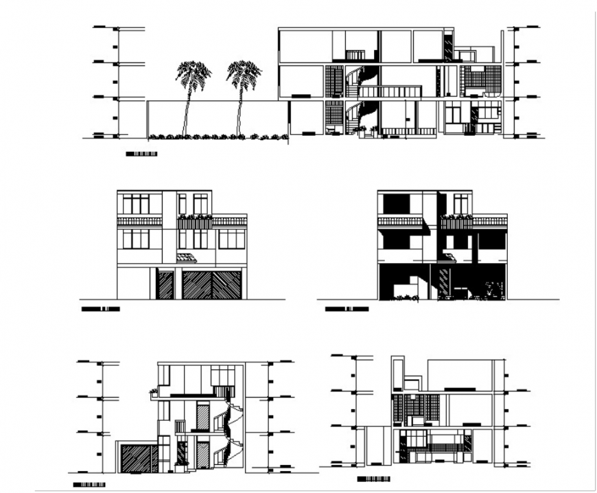 Drawing of unfamiliar housing design 2d details AutoCAD file