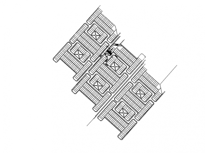 Drawing of urban housing plan AutoCAD file