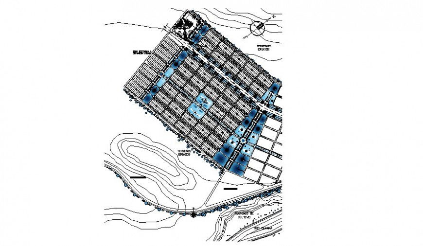 drawing of urban service center details AutoCAD file