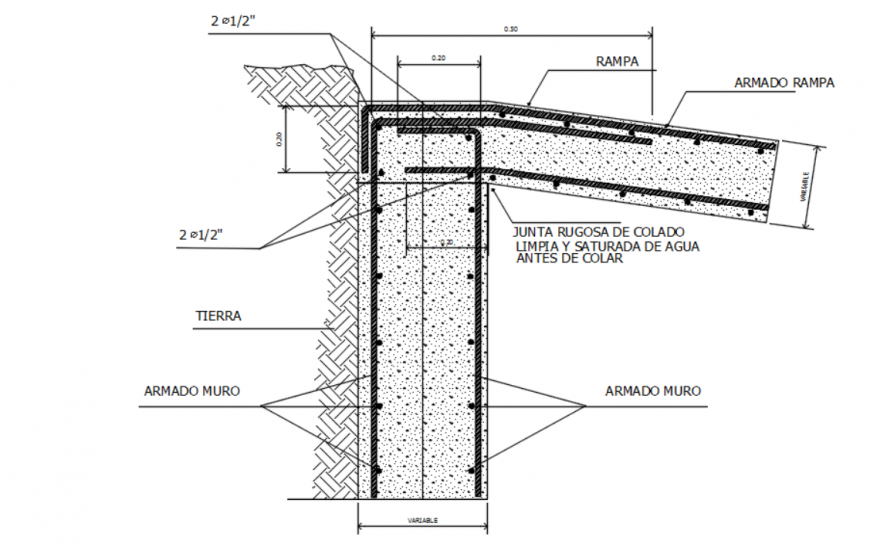 Drawing of wall connections details autocad file