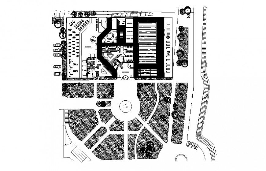 Drawing of wellness and spa center AutoCAD file