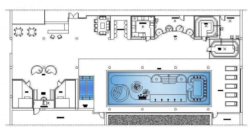 Drawing of wellness center 2d model AutoCAD file