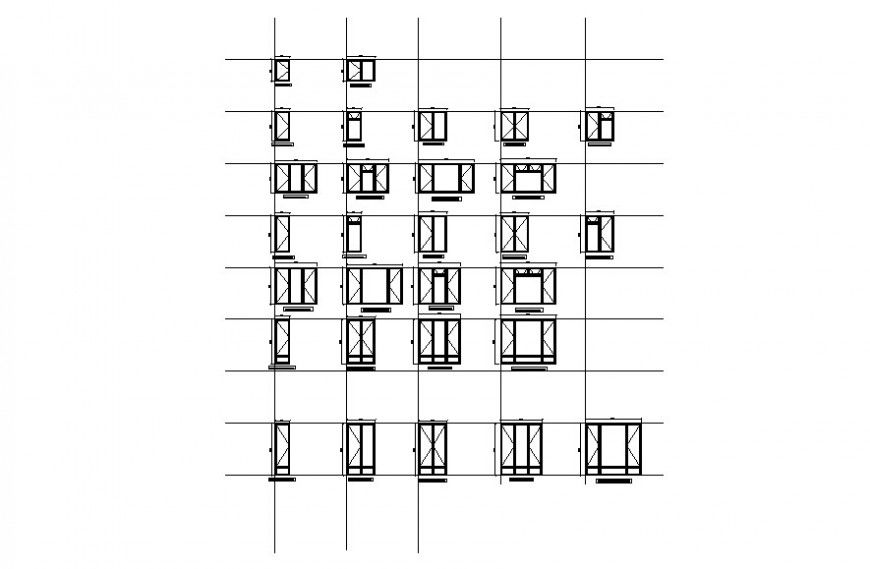 Drawing of window wood casement detail AutoCAD file