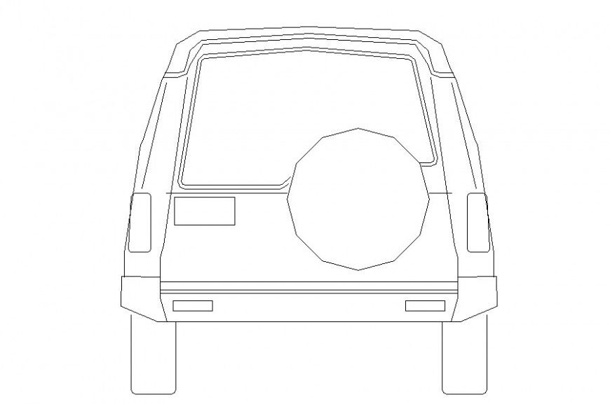 Drawing of zeep car block AutoCAD file