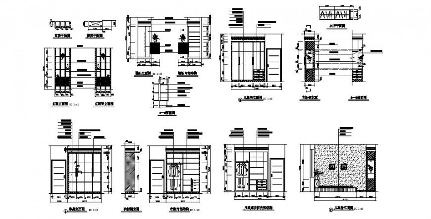 Drawing room and bedroom furniture units autocad file