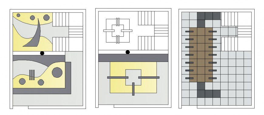 Drawing room and multiple ceiling plan drawing details for house dwg file
