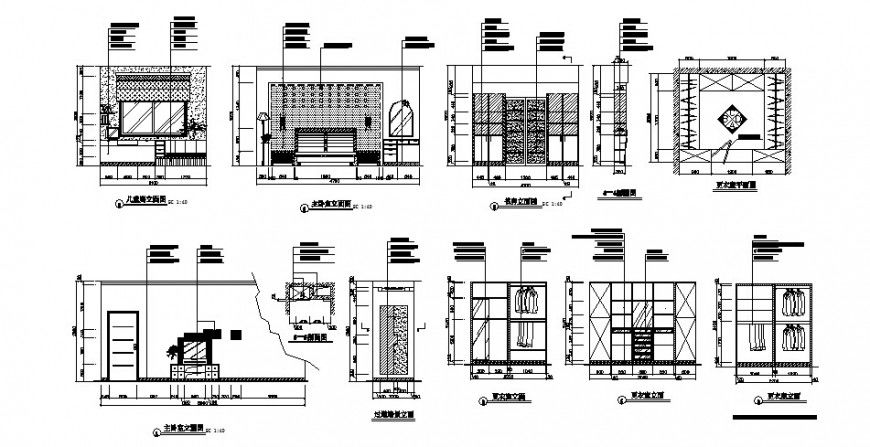 Drawing room furniture blocks details in autocad