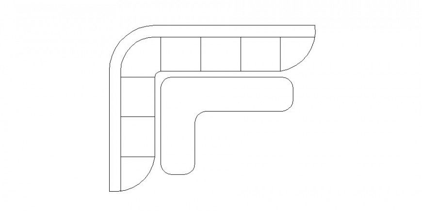 Drawing Room Sofa Set Top View Elevation CAD DWG File