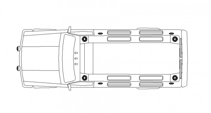 Drawing vehicle blocks of car 2d view AutoCAD file