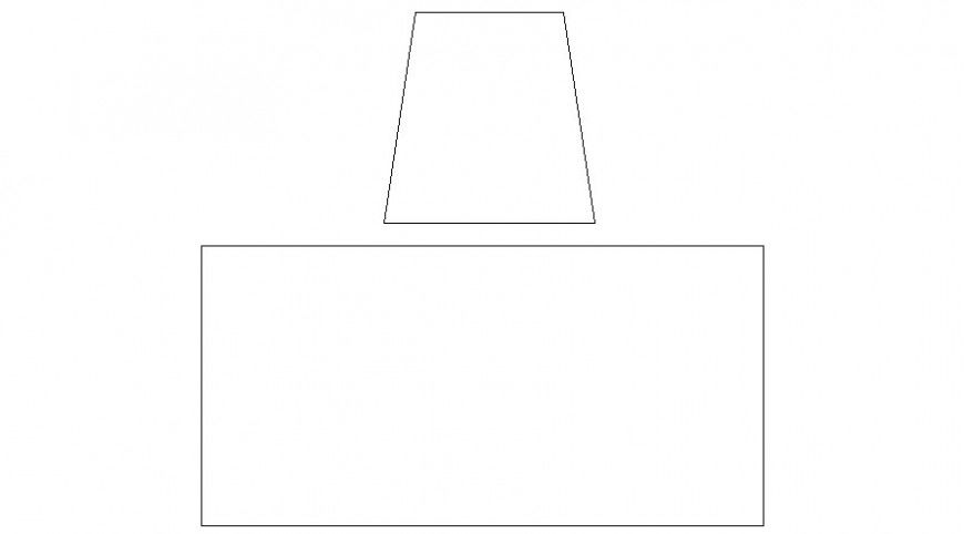Drawings 2d view elevation of furniture table and chair dwg file