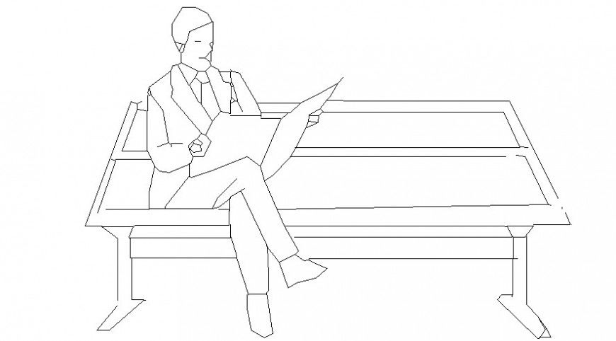 Drawings 2d view elevation of people and furniture blocks dwg autocad file