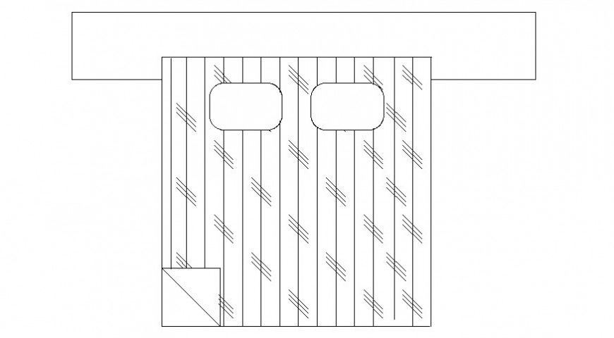 Drawings 2d view furniture blocks details of double bed units layout AutoCAD file