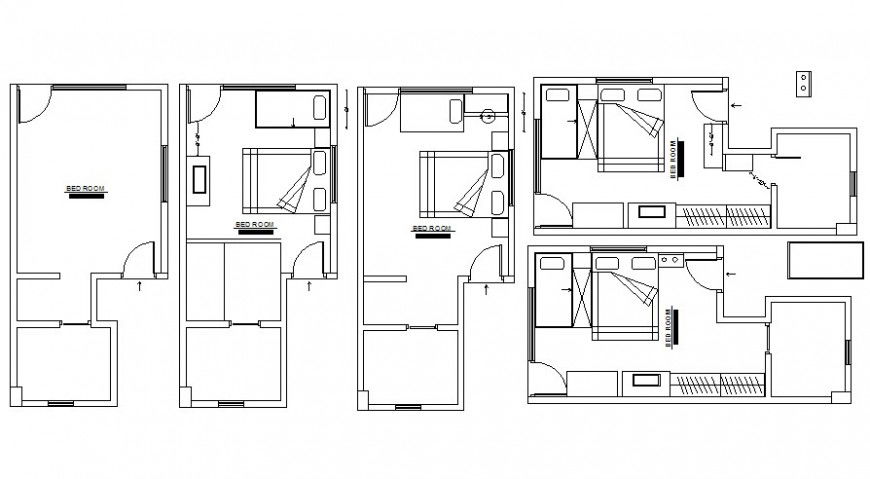 Drawings 2d view of housing apartment autocad software file