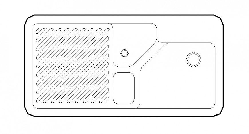 Drawings 2d view of kitchen automation units of sink dwg autocad file