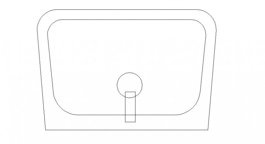 Drawings 2d view of sanitary watercloset autocad file