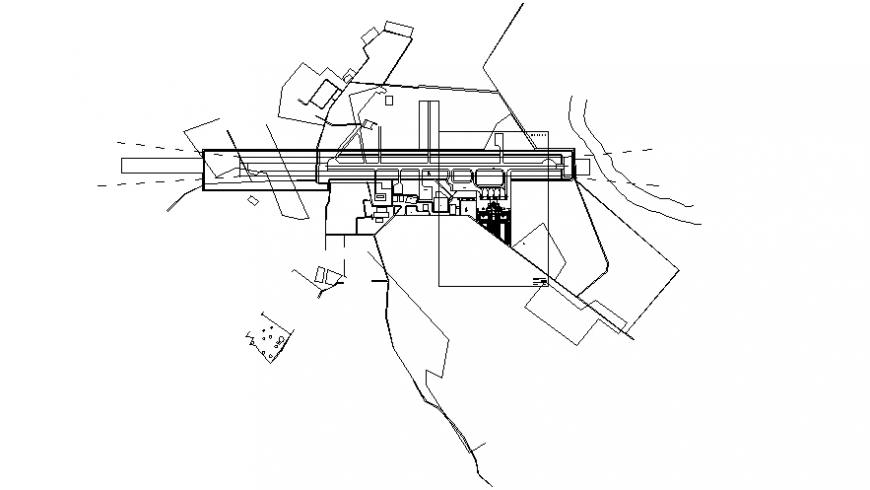 Drawings 2d view topographical area autocad file