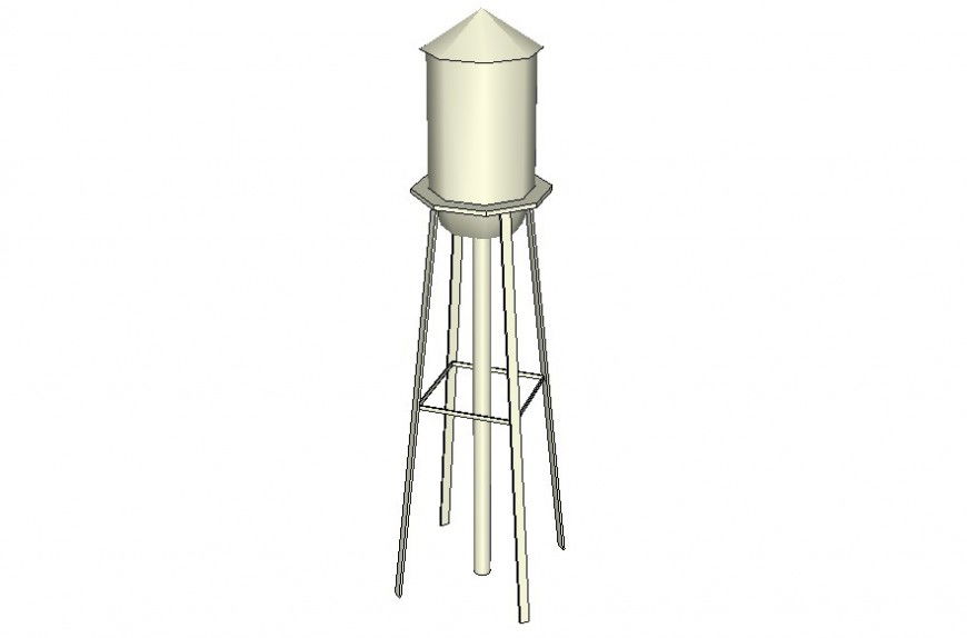 Drawings 3d model of water tank sketch-up file
