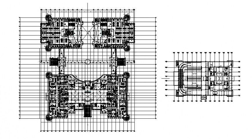 Drawings commerce building 2d view details autocad file