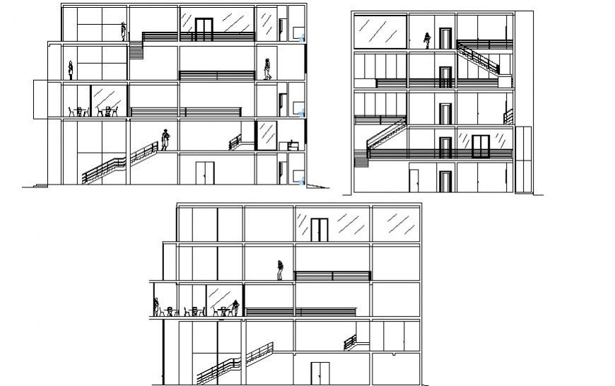 Drawings detail 2d CAD section of building dwg file