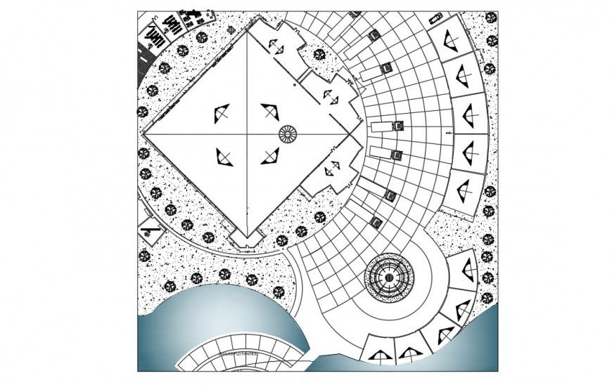 Drawings detailing of an area block layout dwg file