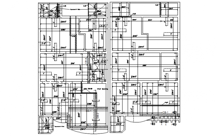 Drawings detailing of housing structure 2d view autocad file