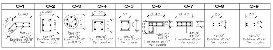 Drawings detailing of reinforcement autocad software file