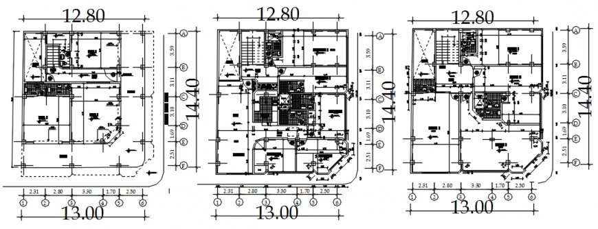 Drawings details of apartment drawings 2d view floor plan in autocad file