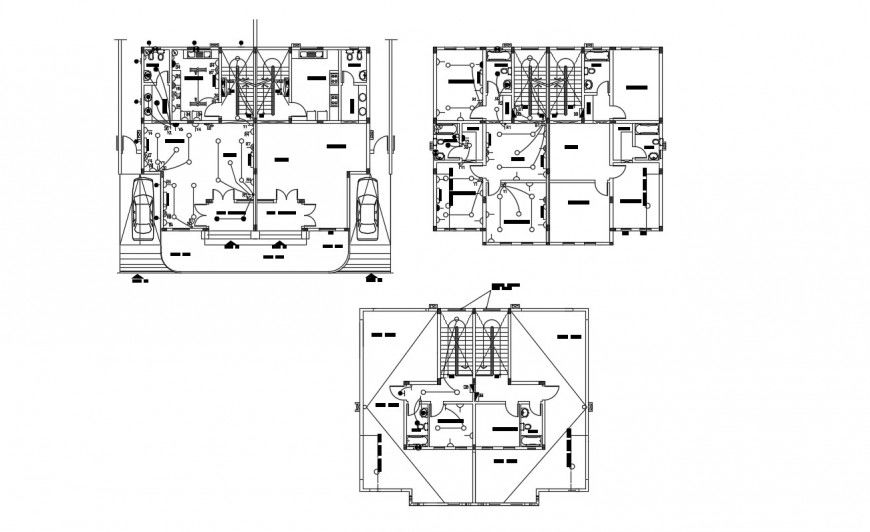 Drawings details of electrical installation in house dwg file