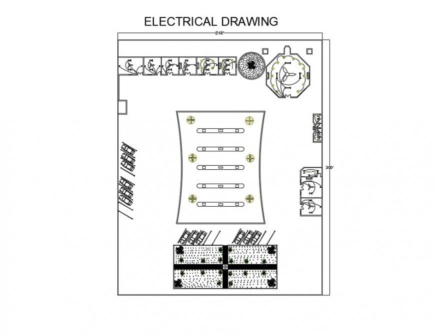 Drawings details of electrical layout plan dwg file
