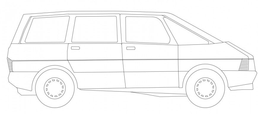 Drawings details of Four wheeler vehicle CAD blocks dwg file