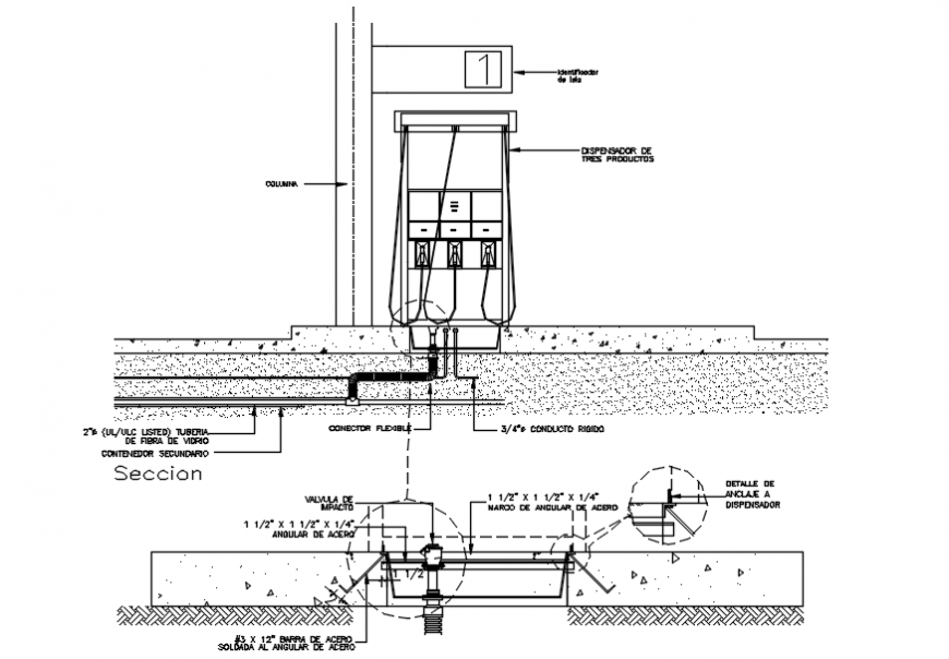 Drawings details of fuel tank units plan and elevation dwg autocad file