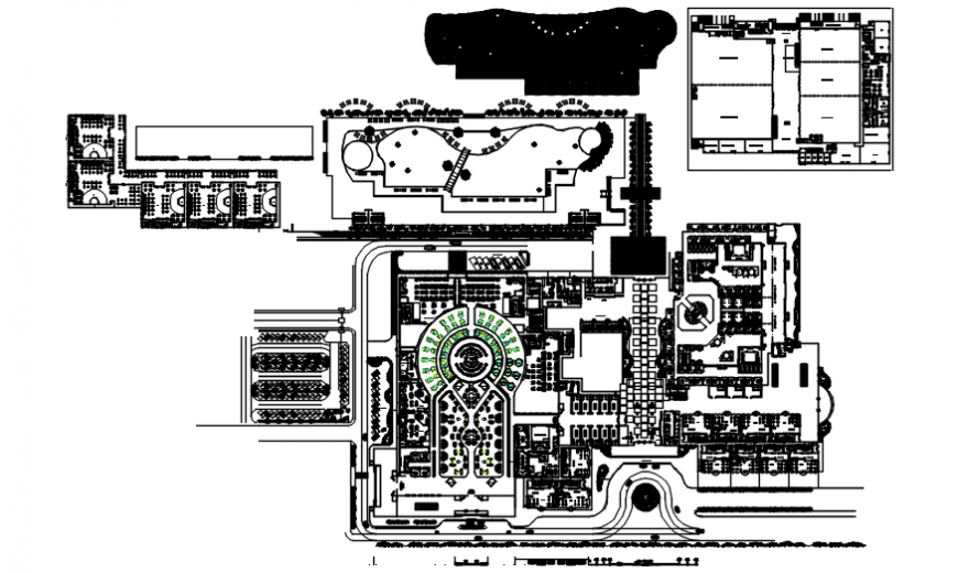 Drawings details 2d view of the co-operative building blocks dwg file