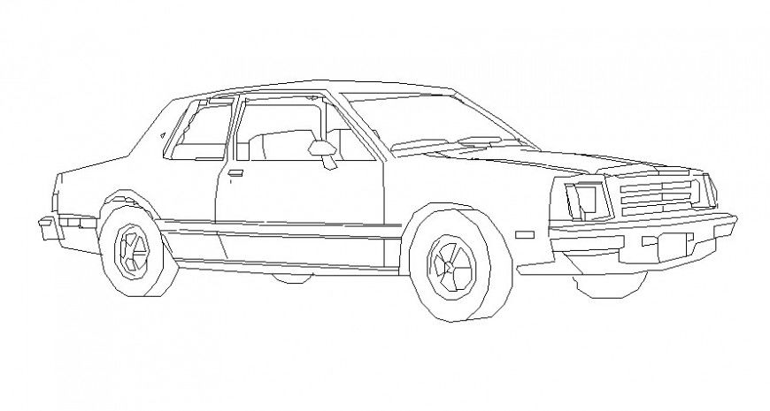 Drawings details 3d model of vehicle car units autocad file