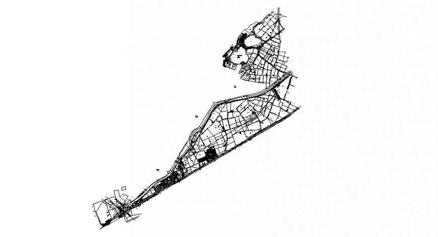 Drawings details of an area layout 2d view autocad software file